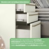 Mesa Cabeceira Modulado 1 Porta 241x40 cm Seletto Areia Henn