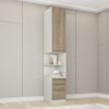 Mesa Cabeceira Modulado 1 Porta 241x40 cm Seletto Areia Jequitiba Henn