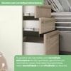 Mesa Cabeceira Modulado 1 Porta 241x40 cm Seletto Areia Jequitiba Henn