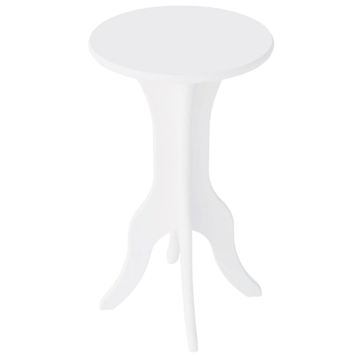Mesa De Apoio MDF Sala De Estar 51X30 cm Branco ARLY