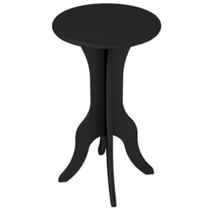 Mesa De Apoio MDF Sala De Estar 51X30 cm Preto ARLY