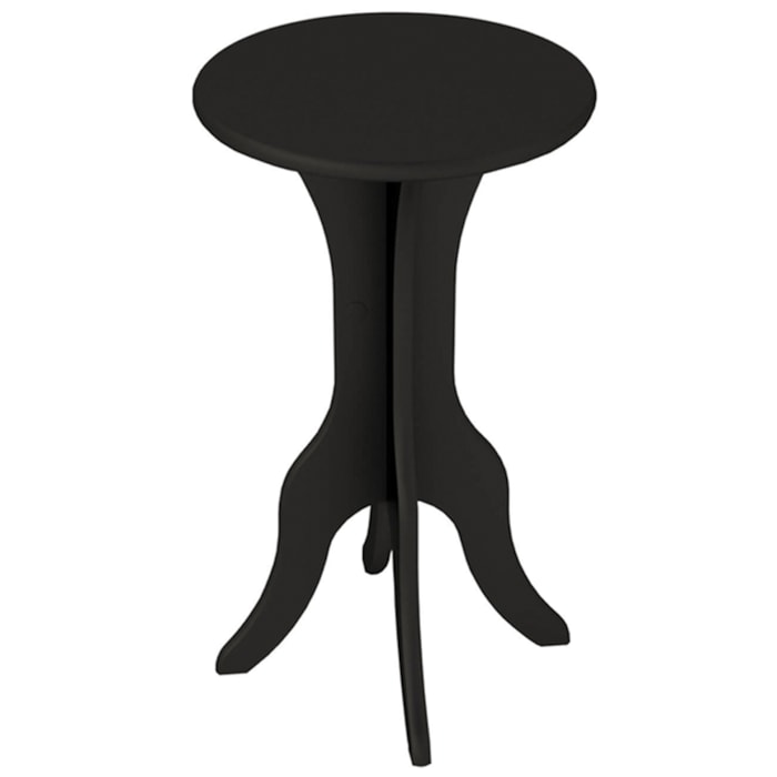 Mesa De Apoio MDF Sala De Estar 51X30 cm Preto ARLY