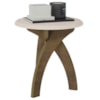Mesa De Apoio Para Sala De Estar 51X50 cm Off White Pinho ARLY