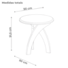 Mesa De Apoio Para Sala De Estar 51X50 cm Off White Pinho ARLY