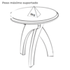 Mesa De Apoio Para Sala De Estar 51X50 cm Off White Pinho ARLY