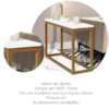 Mesa De Apoio Sala De Estar Supreme 90 cm Branco Nature Tebar