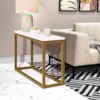 Mesa De Apoio Sala De Estar Supreme 90 cm Branco Nature Tebar