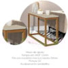 Mesa De Apoio Sala De Estar Supreme 90 cm Off White Nature Tebar