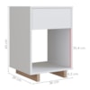 Mesa De Cabeceira 1 Gaveta 36 cm B88 Branco Montana NOVAM