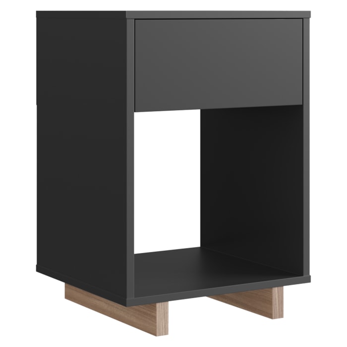 Mesa De Cabeceira 1 Gaveta 36 cm B88 Grafite Montana NOVAM