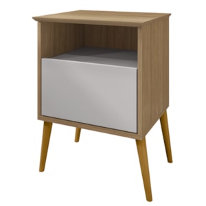 Mesa De Cabeceira 1 Gaveta 45 cm Cancun Cinamomo Off White BECHARA
