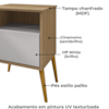 Mesa De Cabeceira 1 Gaveta 45 cm Cancun Cinamomo Off White BECHARA