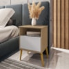 Mesa De Cabeceira 1 Gaveta 45 cm Cancun Cinamomo Off White BECHARA