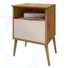 Mesa De Cabeceira 1 Gaveta 45 cm Cancun Naturalle Off White BECHARA