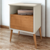 Mesa De Cabeceira 1 Gaveta 45 cm Cancun Off White Naturalle BECHARA