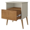 Mesa De Cabeceira 1 Gaveta 45 cm Cancun Off White Naturalle BECHARA