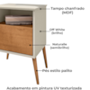 Mesa De Cabeceira 1 Gaveta 45 cm Cancun Off White Naturalle BECHARA