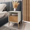 Mesa De Cabeceira 1 Gaveta 45 cm Cancun Off White Naturalle BECHARA