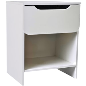 Mesa De Cabeceira 1 Gaveta 48 cm DM126 Branco Dtall Mesa De Cabeceira 1 Gaveta 48 cm DM126 Branco Dtall