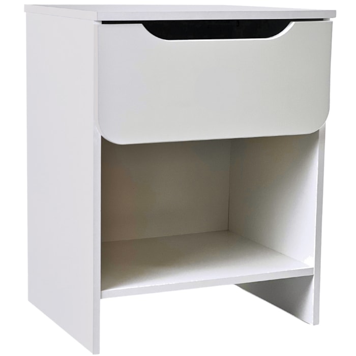 Mesa De Cabeceira 1 Gaveta 48 cm DM126 Branco Dtall