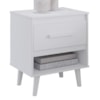 Mesa De Cabeceira 1 Gaveta 50 cm Mila Branco Mobbs