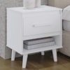 Mesa De Cabeceira 1 Gaveta 50 cm Mila Branco Mobbs