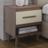 Mesa De Cabeceira 1 Gaveta 50 cm Mila Savana Off White Mobbs