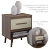 Mesa De Cabeceira 1 Gaveta 50 cm Mila Savana Off White Mobbs