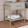 Mesa de Cabeceira 1 Gaveta P1059 49 cm Arenas Dourado PP Milani Store