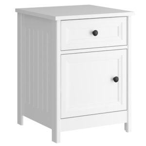 Mesa De Cabeceira 1 Porta 1 Gaveta 45 cm DM112 Branco Dtall