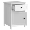 Mesa De Cabeceira 1 Porta 1 Gaveta 45 cm DM112 Branco Dtall