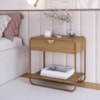 Mesa De Cabeceira 1G Organica 60 cm 28061 Hanover Dourado Artesano