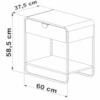 Mesa De Cabeceira 1G Organica 60 cm 28061 Hanover Dourado Artesano