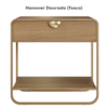 Mesa De Cabeceira 1G Organica 60 cm 28061 Hanover Dourado Artesano