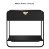 Mesa De Cabeceira 1G Organica 60 cm 28061 Nero Preto Artesano
