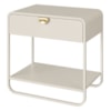 Mesa De Cabeceira 1G Organica 60 cm 28061 Off White Artesano