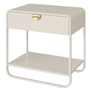 Mesa De Cabeceira 1G Organica 60 cm 28061 Off White Artesano