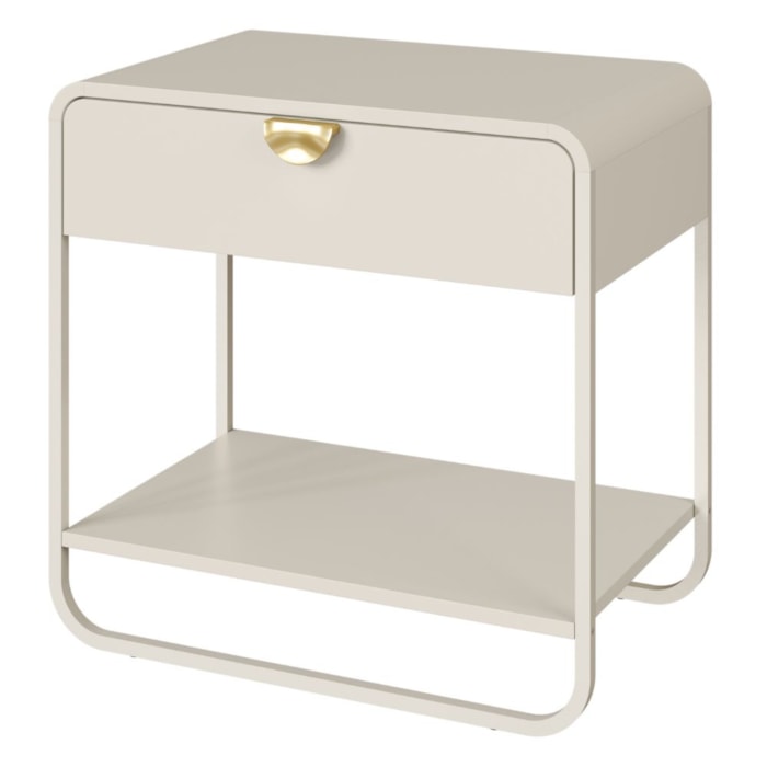 Mesa De Cabeceira 1G Organica 60 cm 28061 Off White Artesano