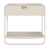 Mesa De Cabeceira 1G Organica 60 cm 28061 Off White Artesano