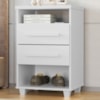 Mesa de Cabeceira 2 Gavetas 2 Nichos 45 cm Valente Plus Branco RUDK