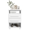 Mesa de Cabeceira 2 Gavetas 2 Nichos 45 cm Valente Plus Branco RUDK