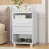 Mesa de Cabeceira 2 Gavetas 2 Nichos 45 cm Valente Plus Branco RUDK