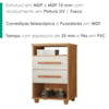 Mesa de Cabeceira 2 Gavetas 2 Nichos 45 cm Valente Plus Cedro Areia RUDK