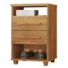 Mesa de Cabeceira 2 Gavetas 2 Nichos 45 cm Valente Plus Cedro RUDK