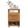 Mesa de Cabeceira 2 Gavetas 2 Nichos 45 cm Valente Plus Cedro RUDK