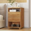 Mesa de Cabeceira 2 Gavetas 2 Nichos 45 cm Valente Plus Cedro RUDK