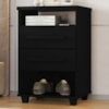 Mesa de Cabeceira 2 Gavetas 2 Nichos 45 cm Valente Plus Preto RUDK
