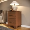 Mesa de Cabeceira 2 Gavetas 41 cm Madeira Macica Taeda 1137C Castanho Festra