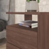 Mesa De Cabeceira 2 Gavetas 48 cm Campeche Castanho Henn