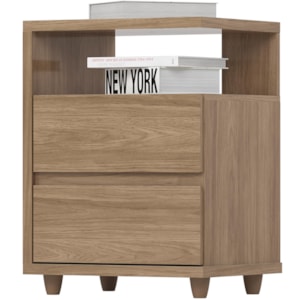 Mesa De Cabeceira 2 Gavetas 48 cm Campeche Jequitiba Henn